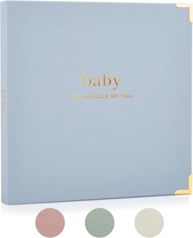 Keepsake Baby Memory Book for Boys and Girls – Timeless First 5 Year Baby Book – Neutral Journal Scrapbook or Photo Album – Record a Milestone for Every Event from Birth to Age 5