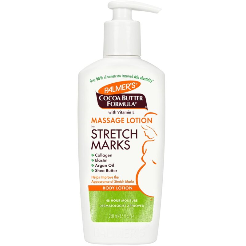 Palmer’s Cocoa Butter Formula Massage Lotion For Stretch Marks, Pregnancy Skin Care, Belly Cream with Collagen, Elastin, Argan OIl and Shea Butter, 8.5 Ounces